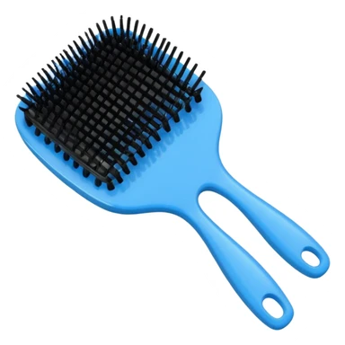 blue hairbrush with bristles sticker