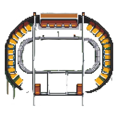 quidditch field with goal hoops and stadium seating around the oval field sticker