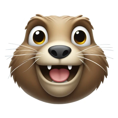 Crying laughing beaver sticker