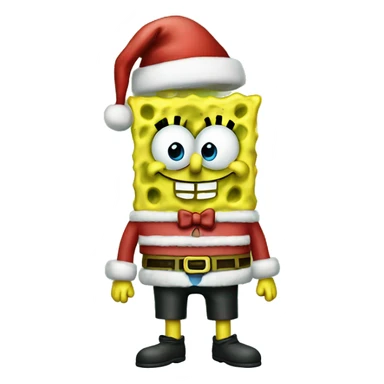 SpongeBob with Christmas outfit sticker