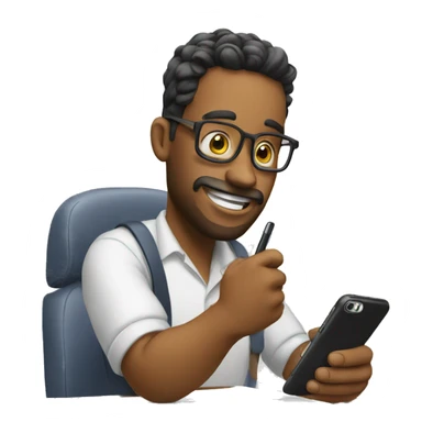 signing a contract in a phone sticker