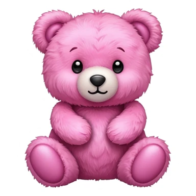 Pink teddy bear toy sticker