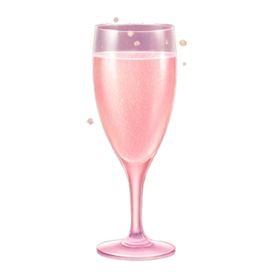 Pink champagne with sparkles sticker