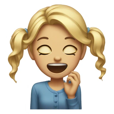 Girls crying laughing  sticker