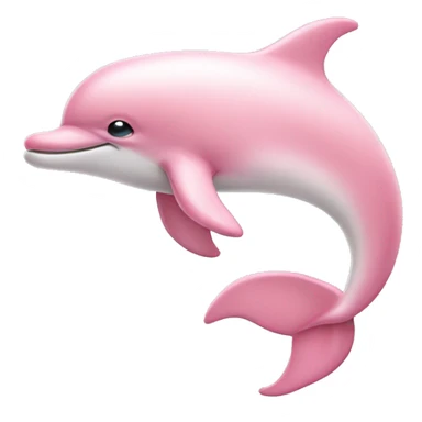Pastel pink colored dolphin sticker