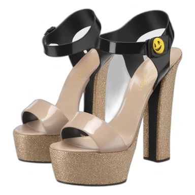 ysl TRIBUTE PLATFORM SANDALS IN PATENT LEATHER sticker