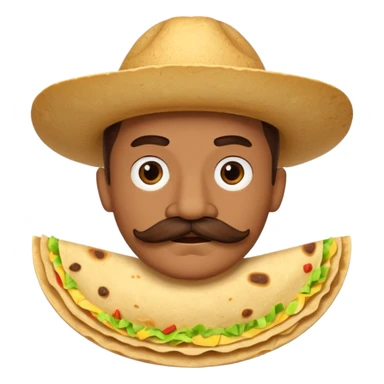  tortilla with a  mustache, no handlebar corners on the mustache sticker