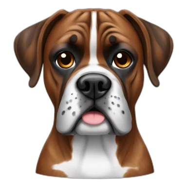 Brindle boxer dog sticker
