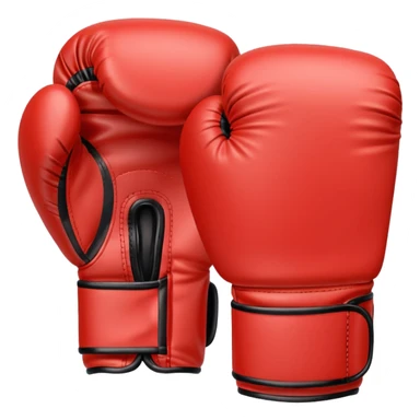 Minimalistic flat vector icon, iOS style, thin black contour on white background. Boxing gloves or a fighter silhouette in stance. sticker