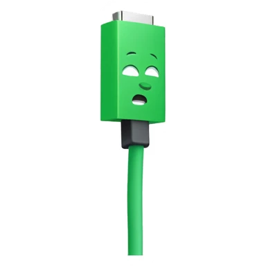 Green usb cable sticker