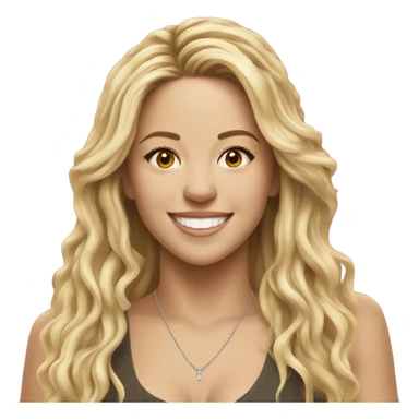 Hyper realistic Shakira smiling sticker