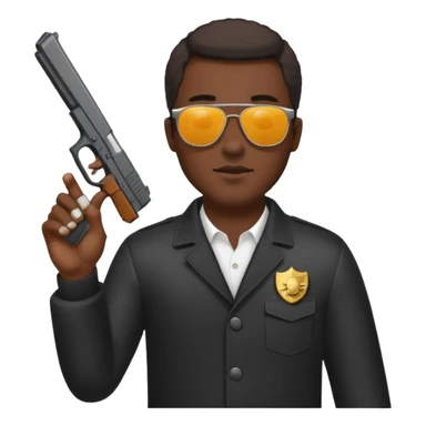 Smoking black guy with a glock in his on his other hand with some sunglasses  sticker