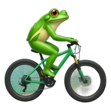 Рере frog on mountain bike sticker