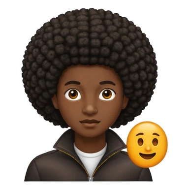 African American with a Afro sticker