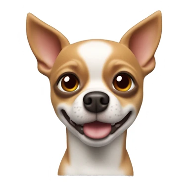 Perro Chihuahua sostiene corazón rojo, fondo blanco, claymation sticker