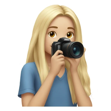 Blonde Girl with long hair and nice camera taking pictures of birds sticker