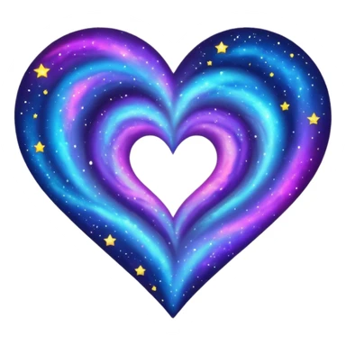galaxy heart  sticker