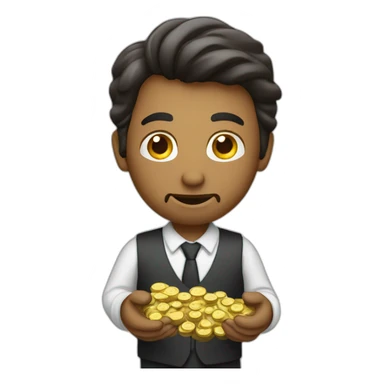 a product manager counting money sticker