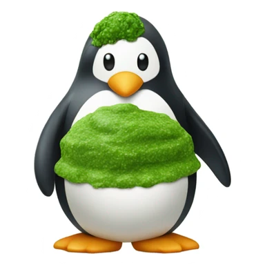 Penguin covered in pesto  sticker