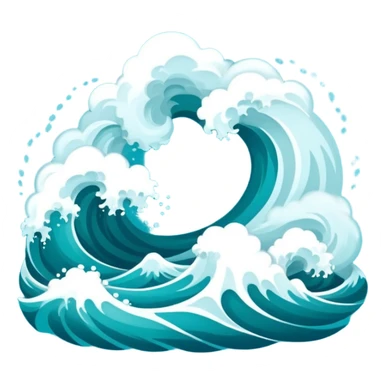 Swirl storm coming out of the water mark the colur teal sticker