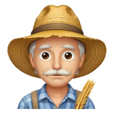 white farmer sticker