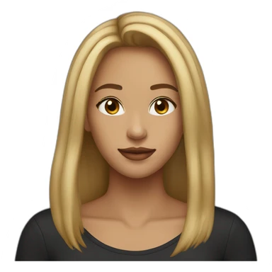 20 year old less honey blonde highlights hair with black shirt and light skin to olive skin lo sticker