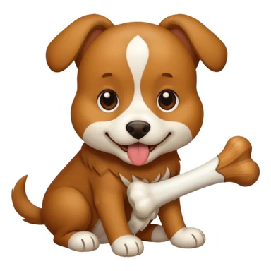 Köpek ve kemik sticker