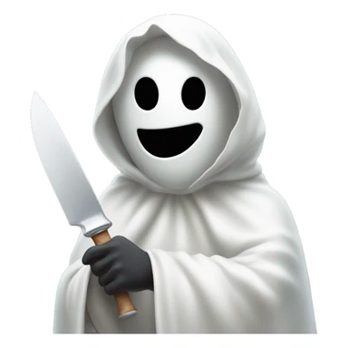 Ghost holding knife ￼ sticker