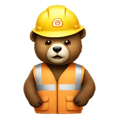 bear with a hardhat sticker
