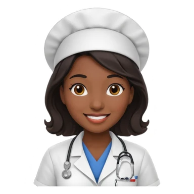 nurse black woman sticker