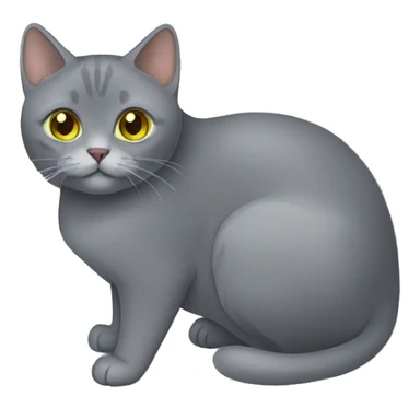 A chartreux cat  sticker