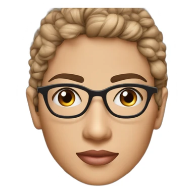 une ado marocaine voilée musulamane avec des lunettes et un grain de beauté au dessus du sourcil gauche sticker