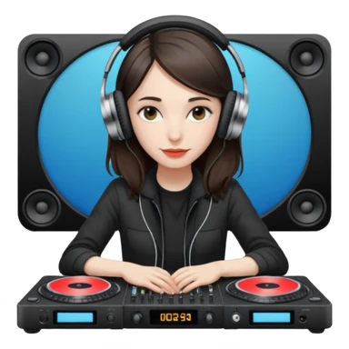 Amelie Lens with DJ table sticker