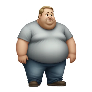 a very very very very very very very very very very obese man sticker