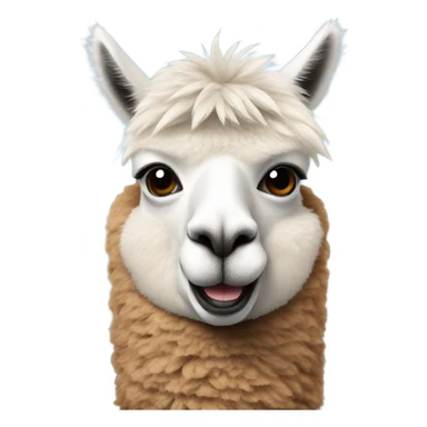 Alpaca with a shark fin  sticker