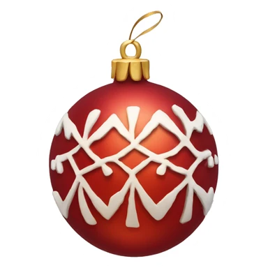 Red Christmas bauble sticker