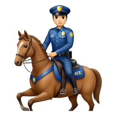 police officer on the horse  sticker
