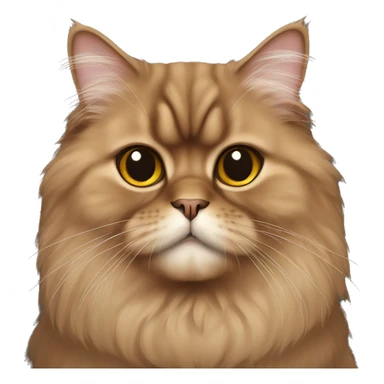 Brown persian cat sitting sticker