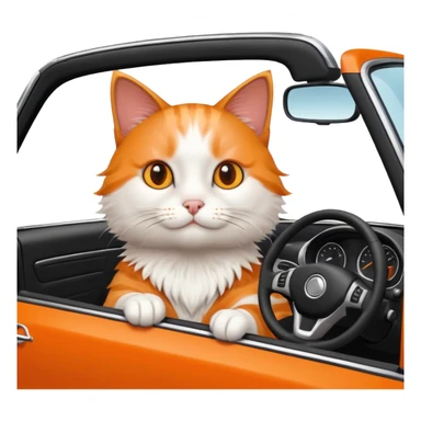 Cat in a car sticker