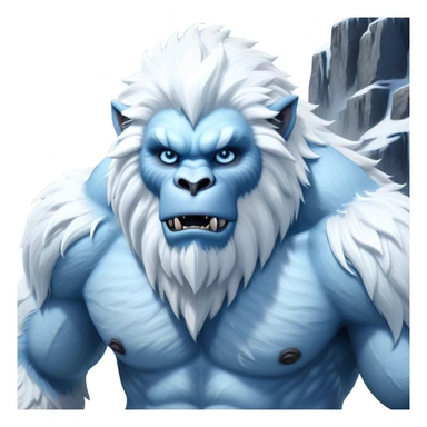 Cinematic Realistic WoW Yeti Portrait, depicted as a majestic, colossal creature of the frozen wilds, with thick, shaggy fur in pristine icy white and subtle pale blue highlights. His powerful, muscular frame and piercing ice-blue eyes exude ancient wisdom and raw strength. Rendered with lifelike texture and natural frosty lighting, high shine, noble and imposing, capturing the essence of a legendary yeti guardian. sticker