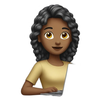 girl with laptop sticker