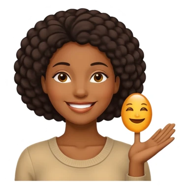 An black auntie saying I thank you sticker
