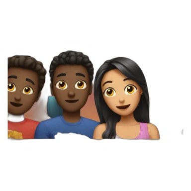 watching movie with friends sticker