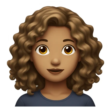 Brown eyed girl with wavy hair sticker