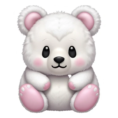 a-fluffy-toy-teddy-with-a-light-pink-colored-shell-and-ears-and-a-big-white-face-and-round-white-bear-feet,-with-a-cute-black-closed-eyes-and-mouth sticker