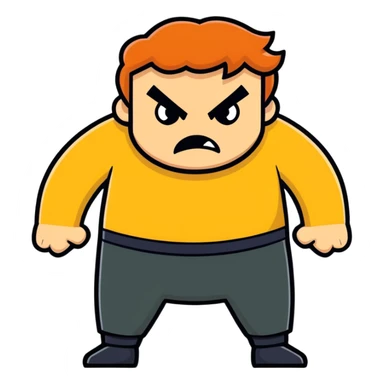 Make a ginger that is super mad sticker
