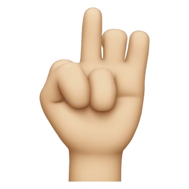 Letter J finger  sticker