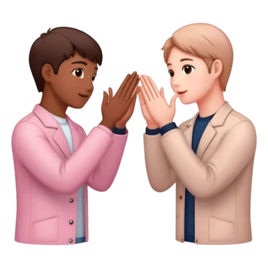 two friends reaching hands to each other surrounded by cherry blossoms sticker