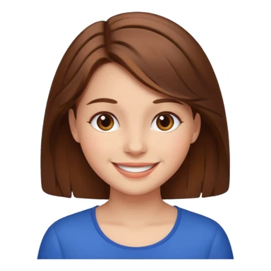 Girl,brown hair, sticker