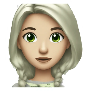 pretty girl with dark hair green eyes and money  sticker